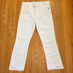 Mother Insider Crop Step Fray Jeans in 'Fairest Of Them All' - Size 32